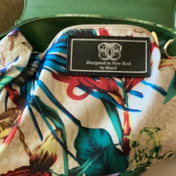 Limited edition Sharif bag patient leather and leather with floral fabric lining - Picture 8 of 14